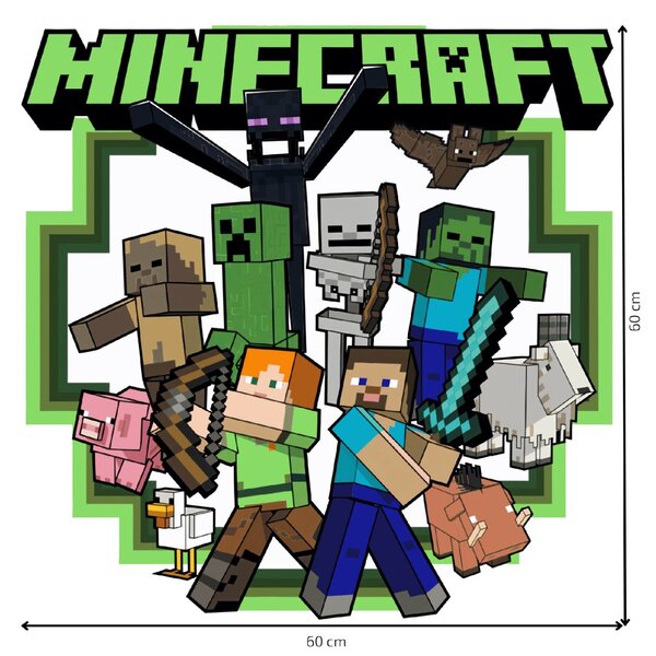 PIPPER. Textilní samolepka na zeď "Minecraft 2"