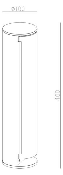 Deko-Light venkovní sloupek se zásuvkami 220-240V AC/50-60Hz 400 tmavě šedá 733055
