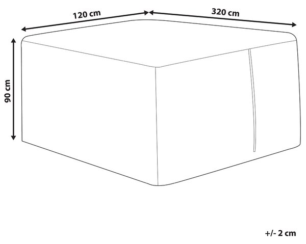 Ochranná plachta CHUVA 320 cm 120 cm 90 cm Šedá