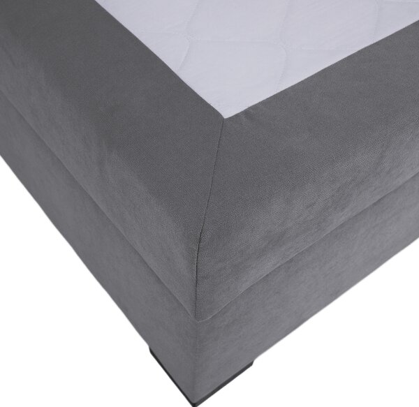 KONDELA Boxspringová pocketová postel, 180x200, šedá, APRIL