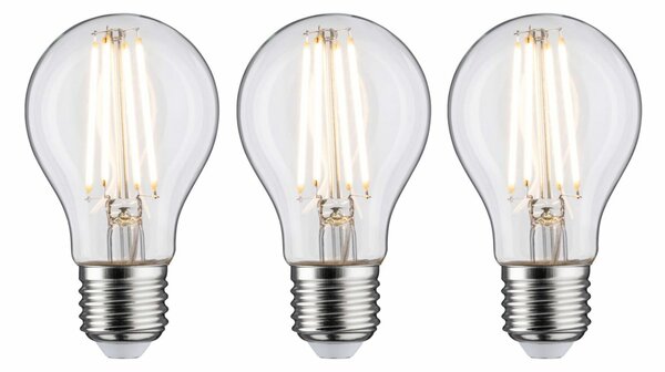 PAULMANN Filament set LED žárovka E27 230V 3x9W 2700K stmívatelné čirá