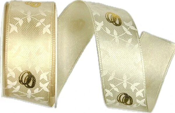 Saténová stuha Forever Cream – krémová 25mm x 2m
