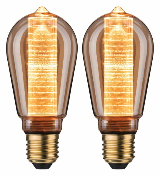 PAULMANN Inner Glow Edition sada LED žárovka E27 230V 2x4W 1800K zlatá kroužky ST64
