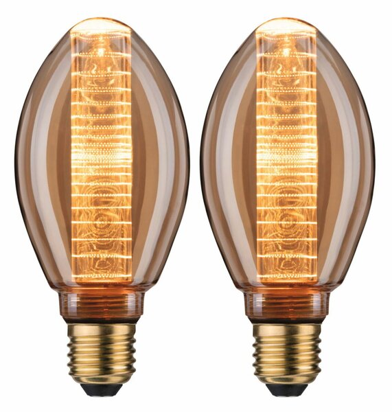 PAULMANN Inner Glow Edition sada LED žárovka E27 230V 2x4W 1800K zlatá kroužky