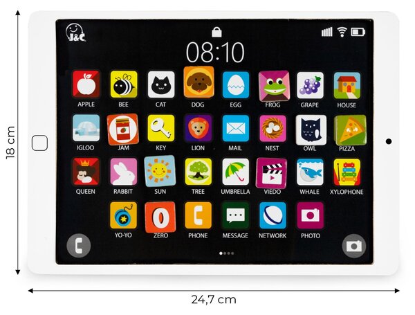 Dřevěný vzdělávací tablet a magnetická tabule ECOTOYS