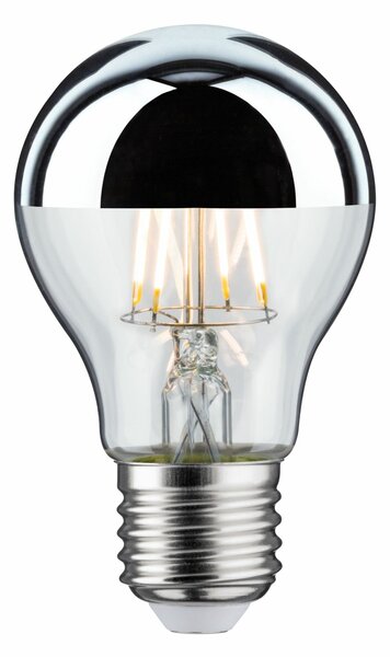 PAULMANN Sada LED žárovka E27 230V 3x6,5W 2700K zrcadlový svrchlík stříbrná