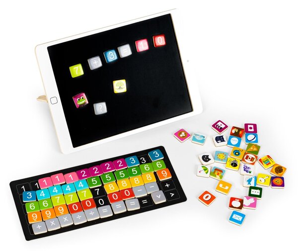 Dřevěný vzdělávací tablet a magnetická tabule ECOTOYS