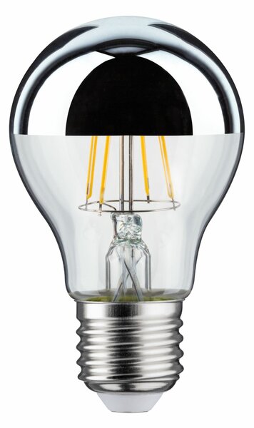 PAULMANN Sada LED žárovka E27 230V 3x6,5W 2700K zrcadlový svrchlík stříbrná