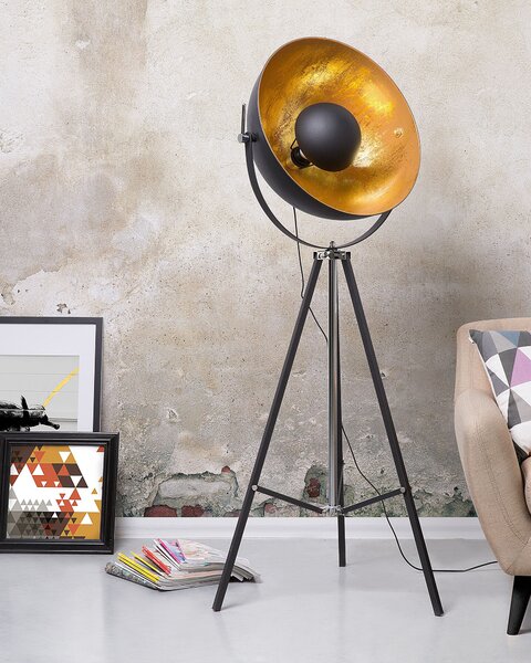 Stojací lampa THAMES Kov Zlatá