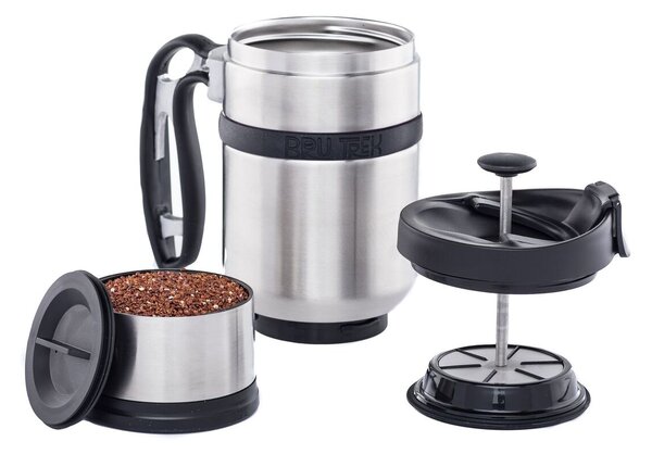 Planetary Design Termohrnek Double Shot Brushed Steel 470 ml