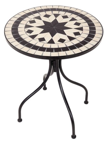PALAZZO Zahradní stolek 55 cm - krémová/černá