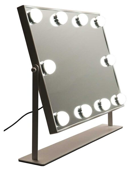 LED kosmetické zrcátko na líčení s 10 žárovkami, podsvícené, 3 druhy barev