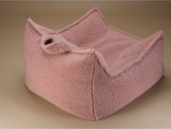 Růžový dětský sedací vak z textilie bouclé Chair – Wigiwama