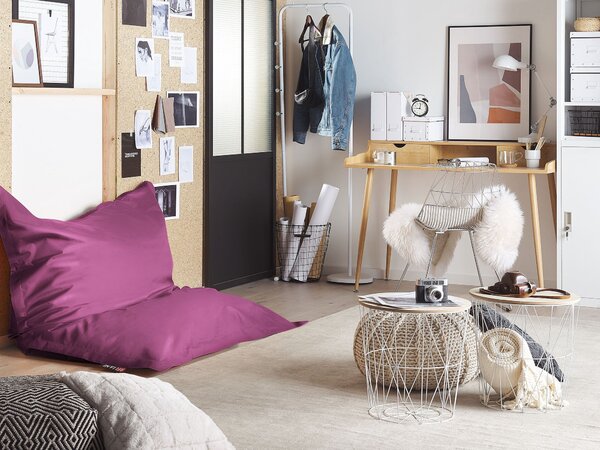 Sedací vak 300 L FUZZY 140 cm 180 cm Purpurová