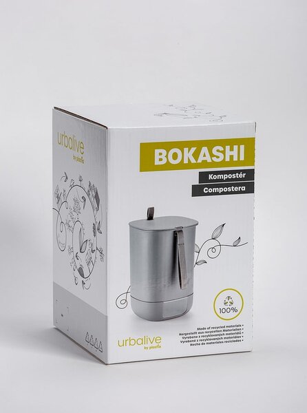 Šedý komposter 10,6 l Bokashi – Plastia