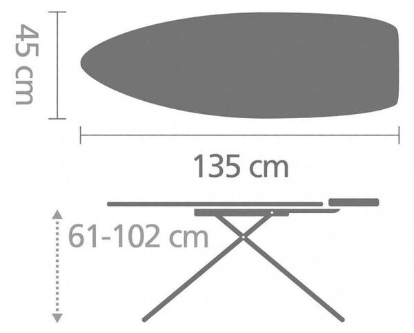 Žehlicí prkno Titan Oval D – Brabantia