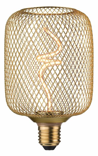 PAULMANN Kovic Glow Standard 230V LED žárovka Zyl E27 4W 1800K stmívatelné mosaz
