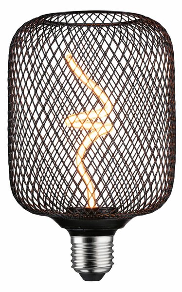 PAULMANN Kovic Glow Standard 230V LED žárovka Zyl E27 4W 1800K stmívatelné černá
