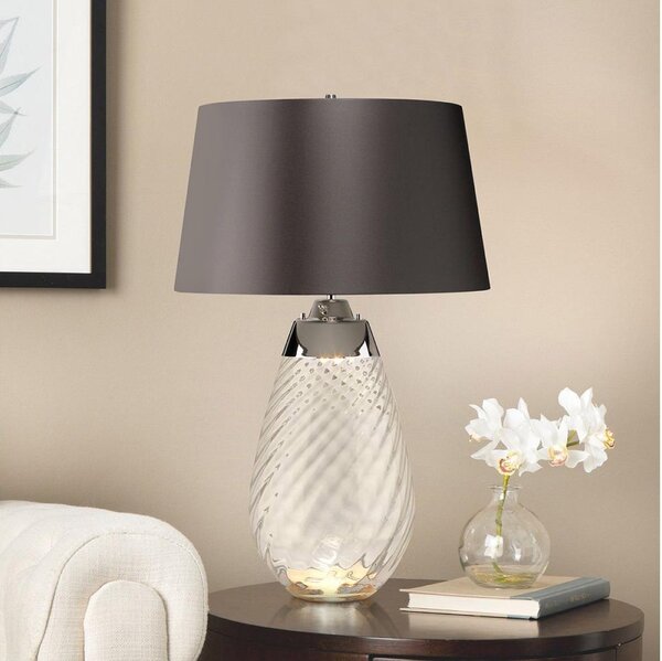 Elstead LENA-TL-L-SMOKE - LED Stolní lampa LENA 1xE27/40W/230V 74 cm šedá