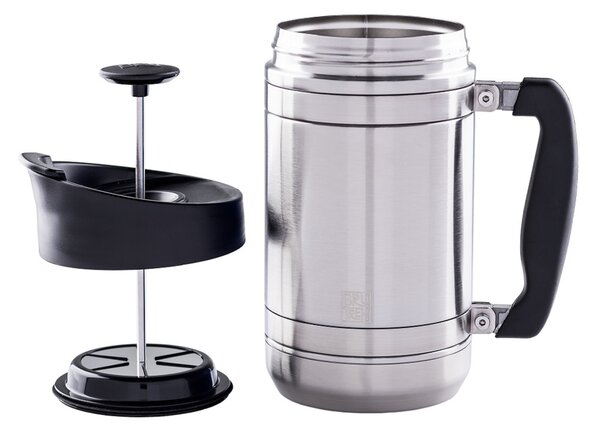 Planetary Design BruTrek French Press s Brü Stop Brushed Steel 900 ml