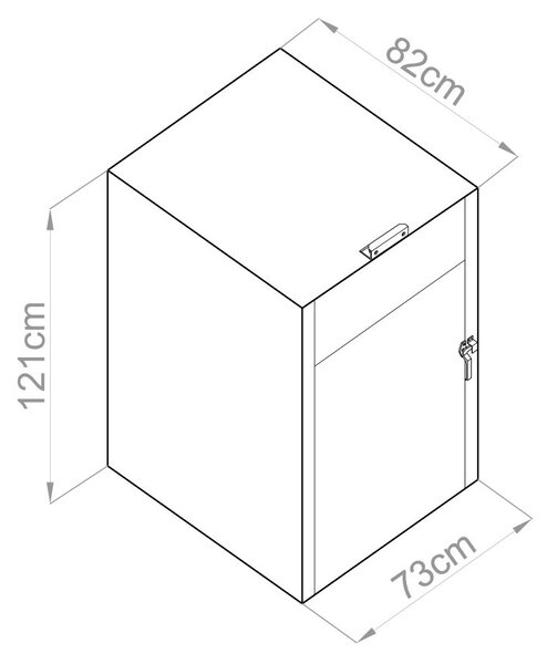 G21 Přístřešek na popelnice G21 73x121x82 cm, antracitový plechový G21-63900854