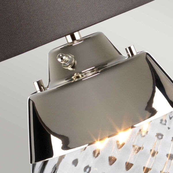 Elstead LENA-TL-L-SMOKE - LED Stolní lampa LENA 1xE27/40W/230V 74 cm šedá