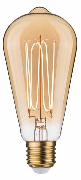 PAULMANN Rustic Shine Standard 230V LED žárovka E27 Filament I-Form 4,2W 1800K stmívatelné zlatá