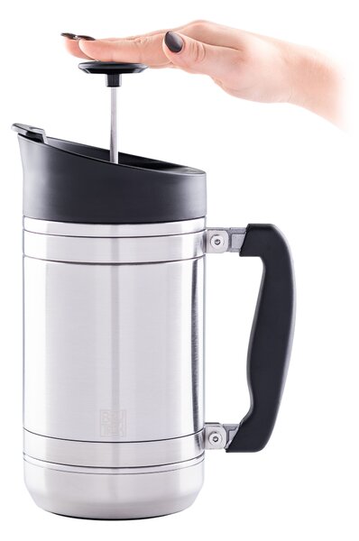 Planetary Design BruTrek French Press s Brü Stop Brushed Steel 900 ml