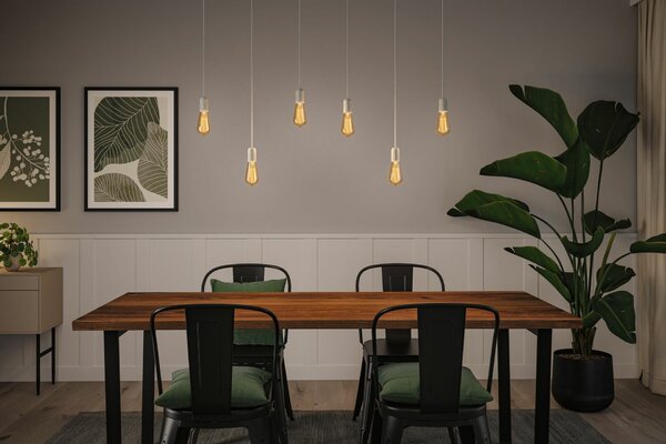 PAULMANN Rustic Shine Standard 230V LED žárovka E27 Filament I-Form 4,2W 1800K stmívatelné zlatá