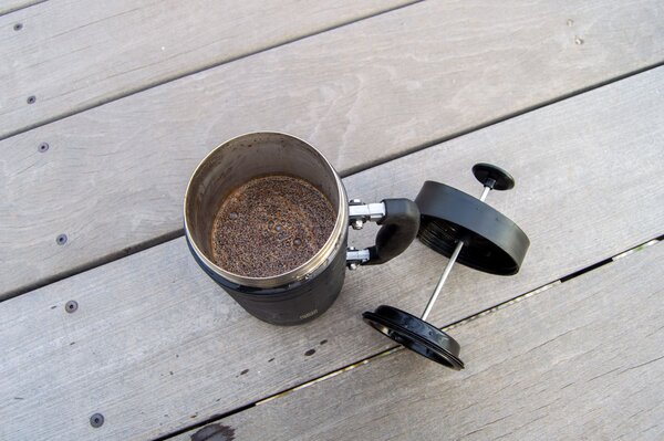 Planetary Design BruTrek French Press s Brü Stop Obsidian 900 ml