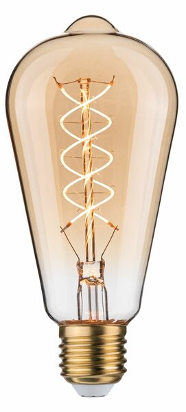 PAULMANN Rustic Shine Standard 230V LED žárovka E27 Filament S-Form 4,2W 1800K stmívatelné zlatá
