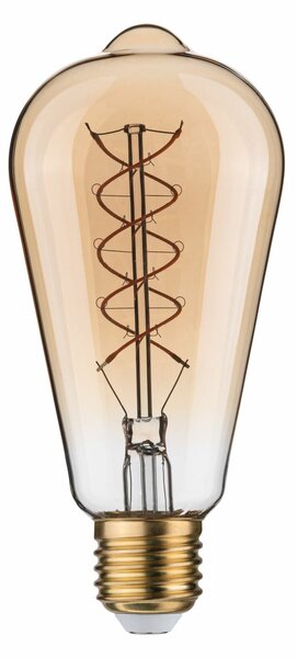 PAULMANN Rustic Shine Standard 230V LED žárovka E27 Filament S-Form 4,2W 1800K stmívatelné zlatá