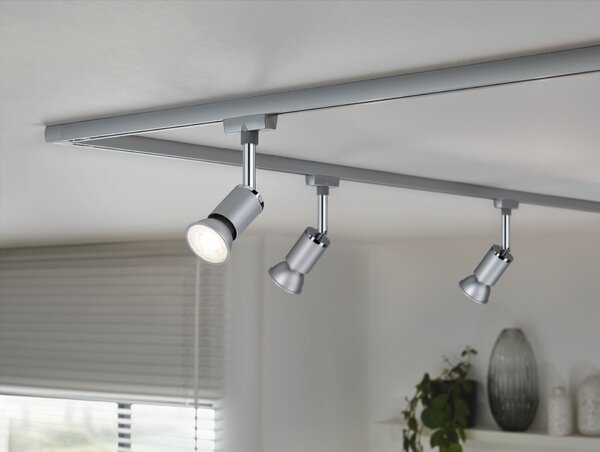 PAULMANN Standard 230V LED reflektor GU10 5ks sada 4,9W 2700K hliník
