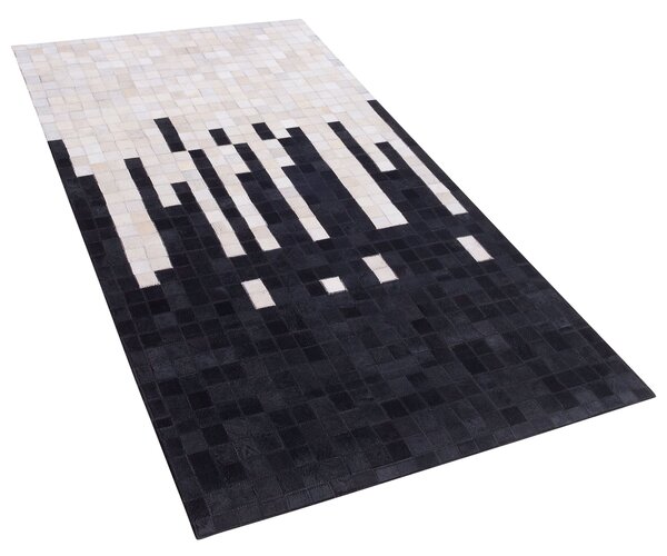 Koberec BOLU Černá 80 x 150 cm Kůže