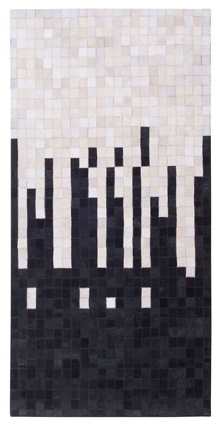 Koberec BOLU Černá 80 x 150 cm Kůže