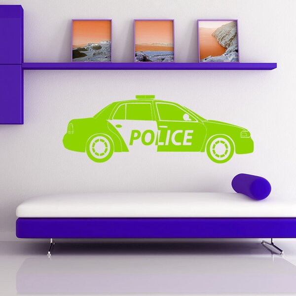 Živá Zeď Samolepka Policejní autíčko Barva: černá