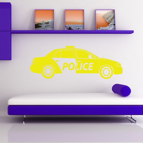 Živá Zeď Samolepka Policejní autíčko Barva: černá