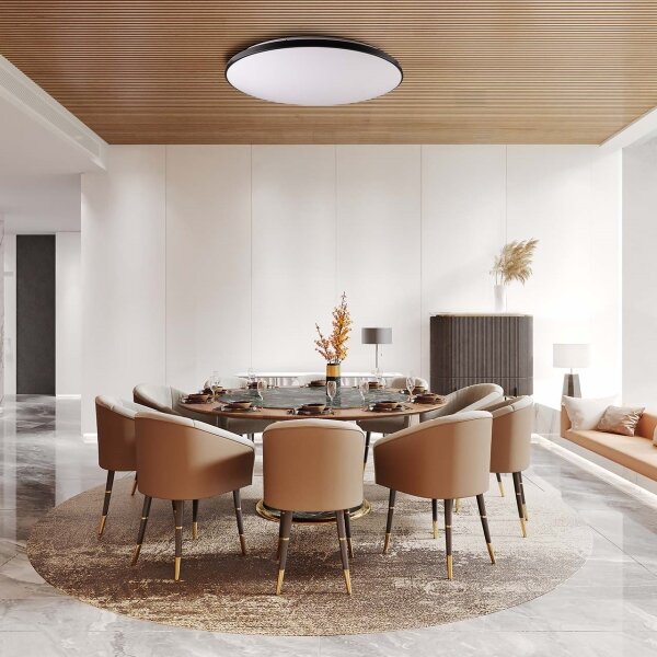 LED Stm stropní svítidlo KERN LED/80W/230V pr. 80 cm černá + dálkové ovládání