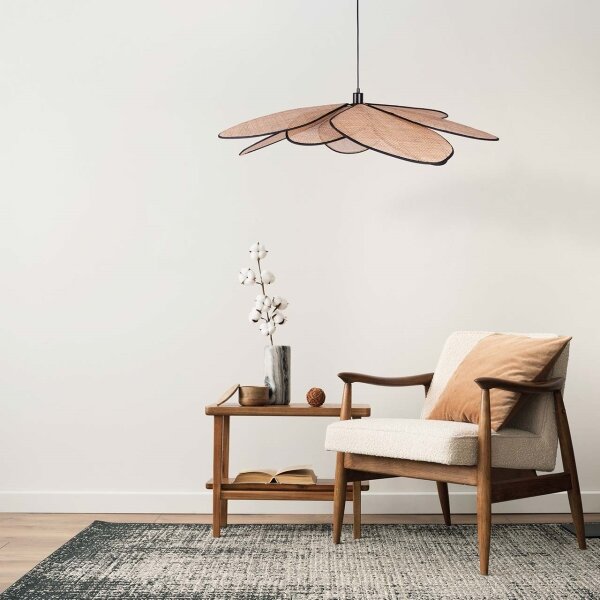 Lustr na lanku TOBAGO 1xE27/20W/230V pr. 100 cm béžová
