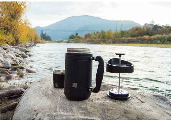 Planetary Design BruTrek French Press s Brü Stop Obsidian 900 ml