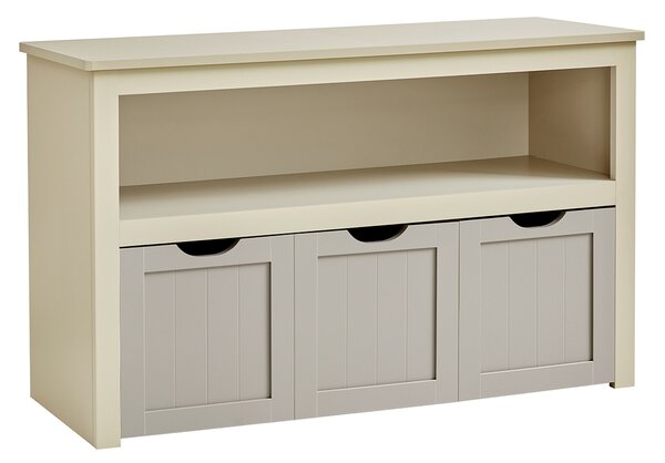 VASAGLE Regál s 3 úložnými boxy 102 x 60 x 30 cm béžový