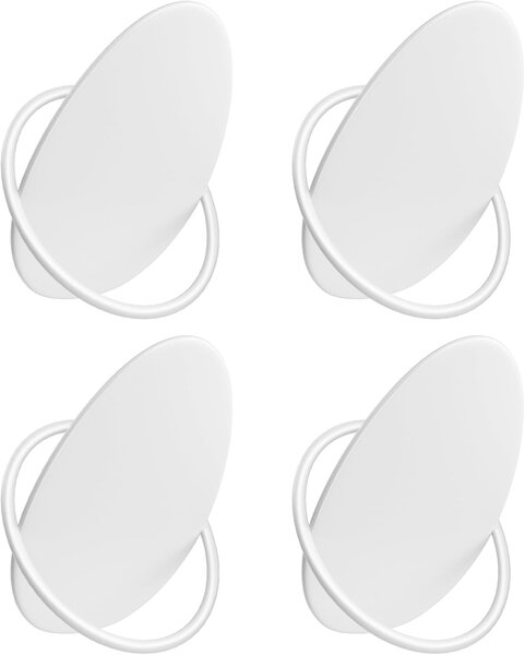 SONGMICS Set 4 nástěnných háčků OVAL moderní bílý