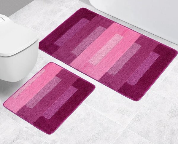 BELLATEX SADA BANY 60x100 + 60x50 cm - bez výkroje Růžová, Vínová sada 60x100, 60x50 cm