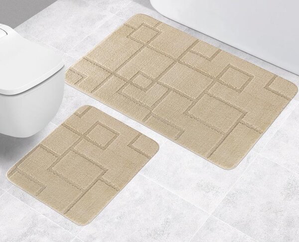 BELLATEX SADA BANY 60x100 + 60x50 cm - bez výkroje Smetanová sada 60x100, 60x50 cm