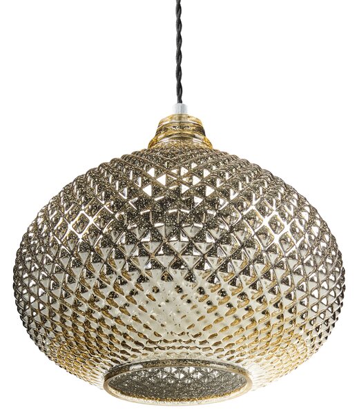 Závěsná lampa MADON Sklo Zlatá