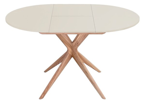 Kulatý rozkládací jídelní stůl s přídavnou deskou ø 90 cm Jubi – Ragaba