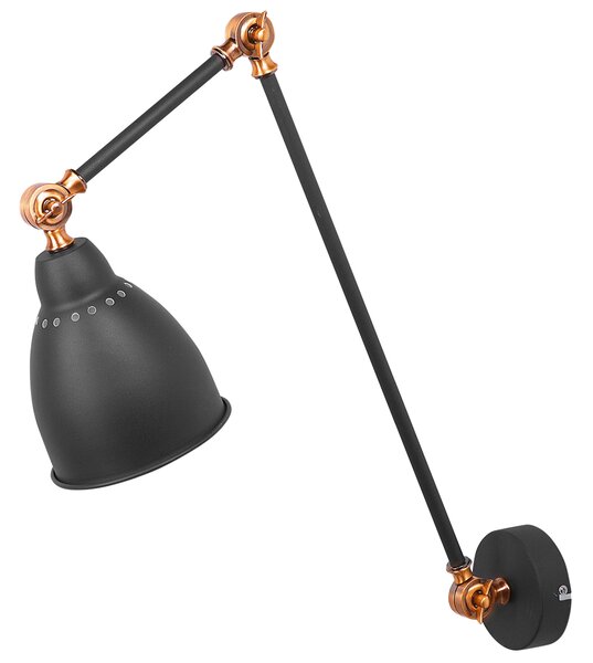 Nástěnná lampa MISSISSIPPI Nastavitelná Kov Grafitově šedá