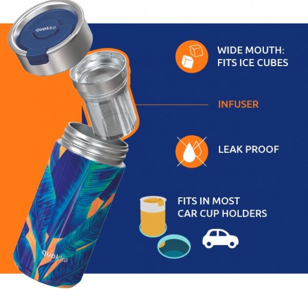 Quokka termohrnek se sítkem Boost Pine 400 ml