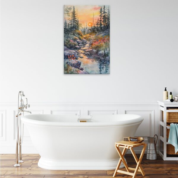 Obraz na plátně - Horský potok - 80x120 cm - CZ výroba