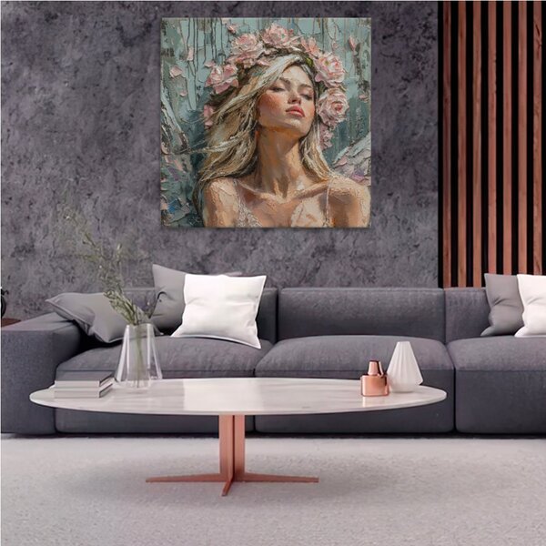 Obraz na plátně - Růžové snění 3 - 80x80 cm
